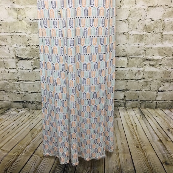 Modbe Geometric Print Stretch Waist Maxi Dress - Picture 2 of 6